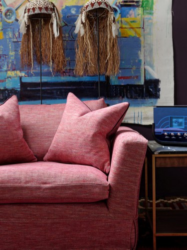 Cadogan-Loveseat-Sofa-upholstered-in-Delfini-Red-Berry-Close-up
