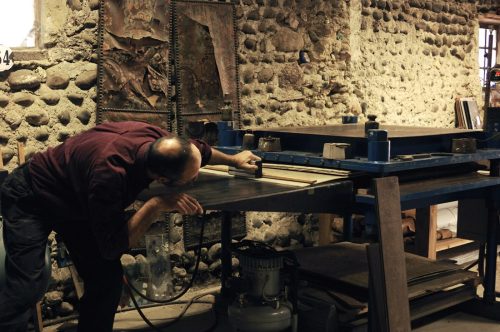 Fred-and-the-embossing-process